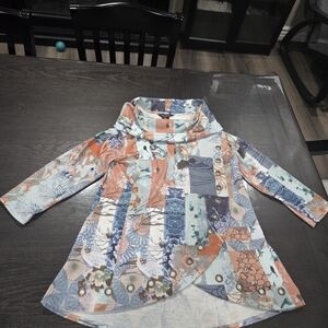 Multicolor Womens Turtleneck Top